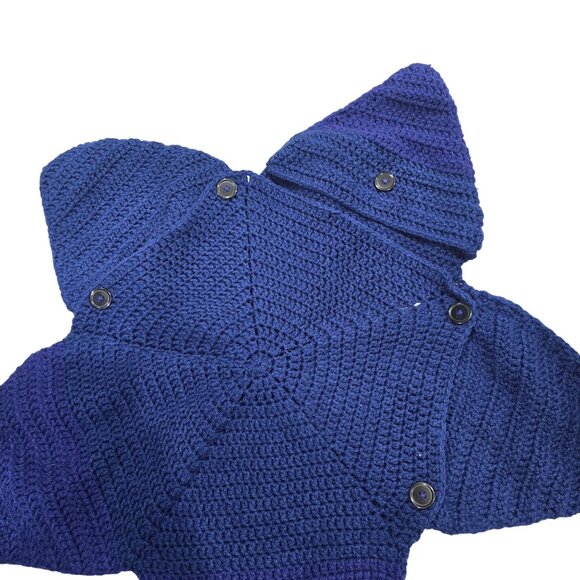 Crochet Baby Star Bunting Snuggle Suit/Bodysuit one size warm cute star - Picture 4 of 6
